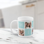 Caneca De Café Colagem de Fotografias da Mima Avó 5 Personalizada<br><div class="desc">Crie um doce cuidado para a vovó com este simples design que mostra cinco das suas fotos favoritas do Instagram, organizadas em uma colagem com quadrados alternados em verde pastel de menta, soletrando "Mima" com um coração no último quadrado. Personalize com fotos favoritas de seus netos por um presente valioso...</div>