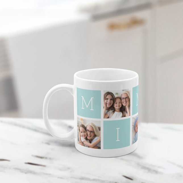 Caneca De Café Colagem de Fotografias da Mima Avó 5 Personalizada (Criador carregado)