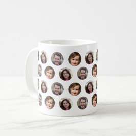 Caneca De Café Colagem de Fotografias de 3 Membros da Família