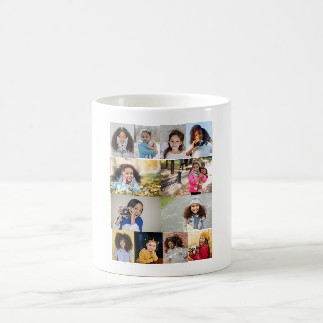 Caneca De Café Colagem de Fotografias design (Centro)