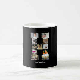 Caneca De Café Colagem de Fotografias design Letra H