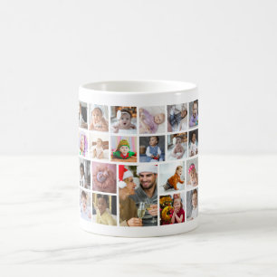 Caneca De Café Colagem de Fotografias do Design 21