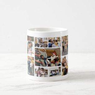 Caneca De Café Colagem de Fotografias do Design 9
