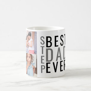 Caneca De Café Colagem de Fotografias do Pai Personalizado da Mel