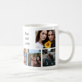 Caneca De Café Colagem de Fotografias dos Melhores Amigos da Tend