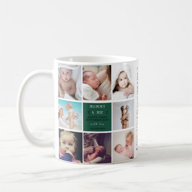 Caneca De Café Colagem de Fotografias 'Mamãe e Eu' - Dia das Mães (Esquerda)