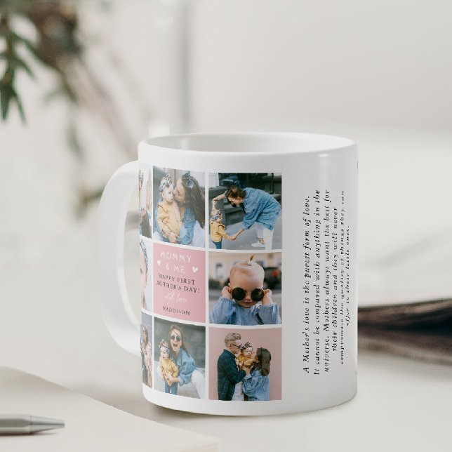 Caneca De Café Colagem de Fotografias 'Mamãe & Me' Cuta 1rua Dia  (Criador carregado)