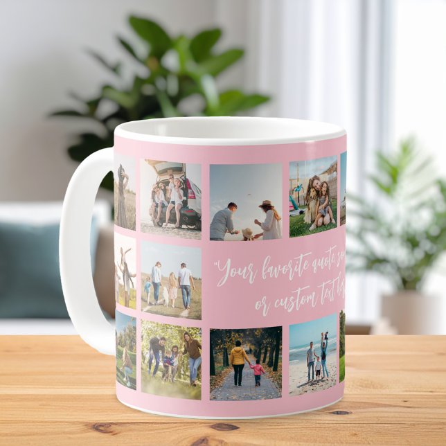 Caneca De Café Colagem de Fotografias Moderna Personalizada a Ros (Criador carregado)