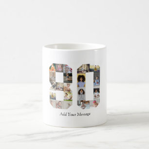 Caneca De Café Colagem de Fotografias Número 80