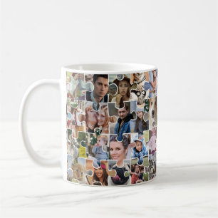 Caneca De Café Colagem de Fotografias Personalizada 24 Pic Forma 