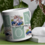 Caneca De Café Colagem de Fotografias Personalizada do Amor 7 pel<br><div class="desc">Celebre a mãe com um design eterno e elegante que é tão especial quanto ela! Esta caneca de colagem fotográfica soletra "MOM" em blocos de pasta macia, enquadrando lindamente seus momentos familiares favoritos. O delicado roteiro "Nós te amamos!" acrescenta um toque sincero, fazer-o como um perfeito guardião para o café...</div>