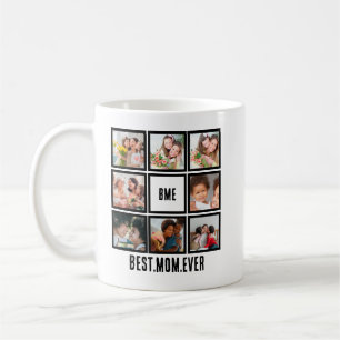 Caneca De Café Colagem de Fotografias Personalizada Moderna Melho