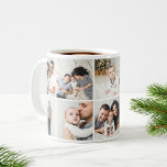 Caneca De Café Colagem de Fotos 10 da Família Personalizada<br><div class="desc">Canecas de café impressas personalizadas, personalizadas com fotos da sua família. Este design tem espaço para 10 fotos quadradas do Instagram. Use as ferramentas de design para mudar a cor do plano de fundo, adicionar mais fotos, mover as coisas e adicionar seu próprio texto personalizado para criar um presente exclusivo...</div>