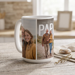 Caneca De Café Colagem de Fotos Amor Você Muito Papai PhotoPop