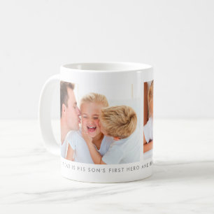 Caneca De Café Colagem de Fotos Branca com Mensagem Personalizada