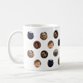 Caneca De Café Colagem de Fotos com Bolinhas