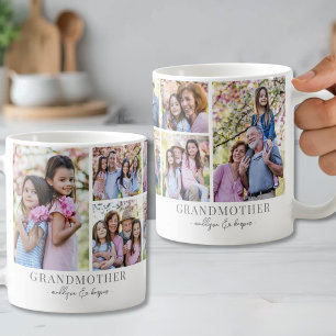 Caneca De Café Colagem de Fotos da Avó