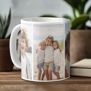 Caneca De Café Colagem de Fotos da Coluna 5 - Grade Moderna Verti