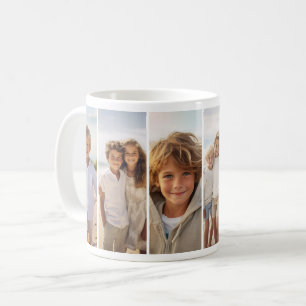 Caneca De Café Colagem de Fotos da Coluna 6 - Grade Moderna Verti