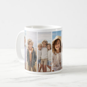 Caneca De Café Colagem de Fotos da Coluna 7 - Grade Moderna Verti
