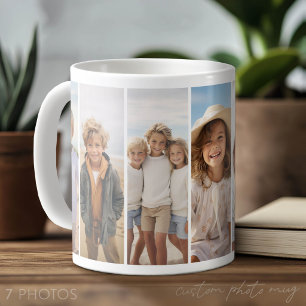 Caneca De Café Colagem de Fotos da Coluna 7 - Grade Moderna Verti