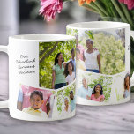 Caneca De Café Colagem de Fotos da Família - 5 Fotos e Texto Pers<br><div class="desc">Personalize esta caneca de café com as suas fotos favoritas da sua reunião de família ou férias. O modelo está pronto para você adicionar até 5 fotos. A foto principal será usada como fundo e as 4 fotos restantes serão colocadas em uma tira de ziguezague, ao longo do fundo. Você...</div>