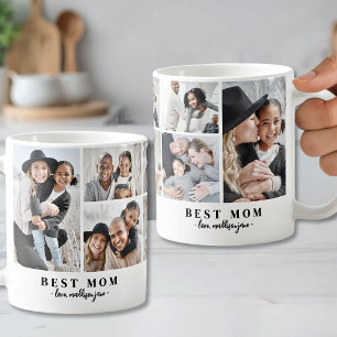Caneca De Café Colagem de Fotos da Família da Mamãe