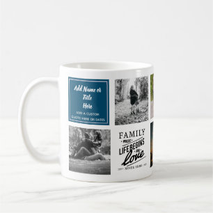 Caneca De Café Colagem de Fotos da Família Moderna Oferta de Qual
