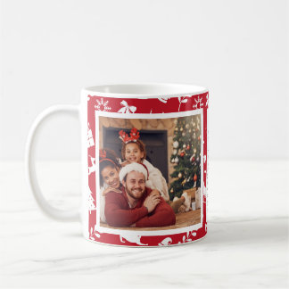 Caneca De Café Colagem de Fotos da Família Natal Personalizada