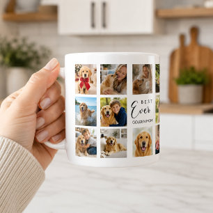 Caneca De Café Colagem de fotos da mãe cadela Golden Retriever