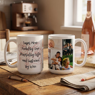 Caneca De Café Colagem de Fotos da Super Mãe Personalizada