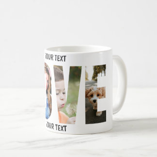 Caneca De Café Colagem de fotos de amor recortada