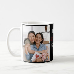 Caneca De Café Colagem de Fotos de Avó Feliz de Aniversário Perso