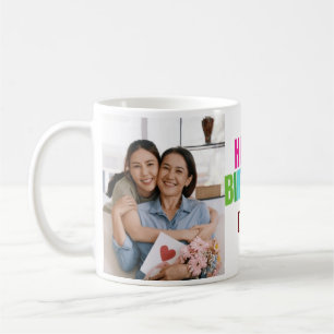 Caneca De Café Colagem de Fotos de Avó Feliz de Aniversário Perso