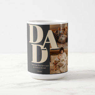 Caneca De Café Colagem de Fotos de Dia de os pais Personalizada