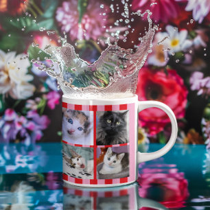 Caneca De Café Colagem de Fotos de Família e Animais de Estimação
