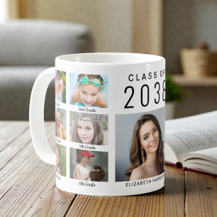 Caneca De Café Colagem de Fotos de Formatura Graduação