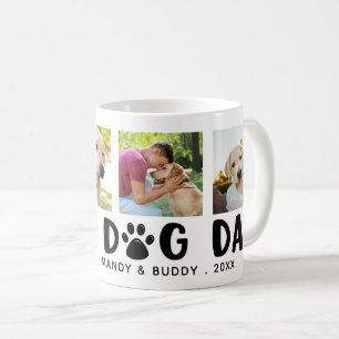 Caneca De Café Colagem de Fotos de Impressão de PAI de DOG Moder