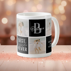Caneca De Café Colagem de Fotos de Melhores Amigas Modernas