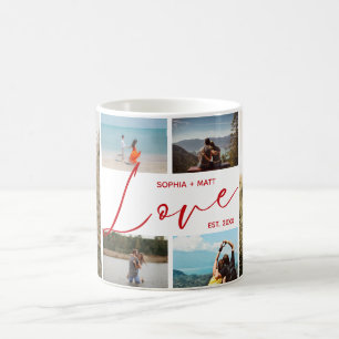 Caneca De Café Colagem de Fotos de Presente para Casais no Dia do