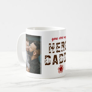 Caneca De Café Colagem de Fotos do Dia dos Pais Hero Daddy 2