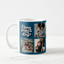 Caneca De Café Colagem de Fotos do Groovy Retro Happy Dia de os p