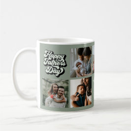 Caneca De Café Colagem de Fotos do Groovy Retro Happy Dia de os p