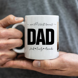 Caneca De Café Colagem de Fotos do Melhor pai do Mundo