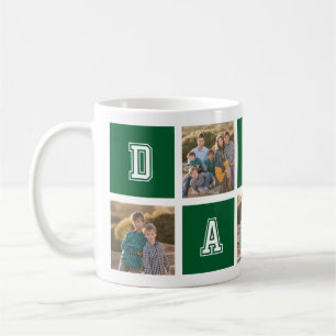 Caneca De Café Colagem de Fotos do Pai de Cor Quadrada Editável
