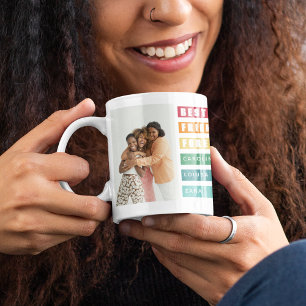 Caneca De Café Colagem de Fotos dos Melhores Amigos da Tendência