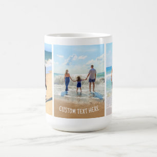Caneca De Café Colagem de Fotos e Mug de Café de Texto Personaliz