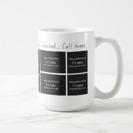 Caneca de Café Colagem de Fotos em Casa 15 oz