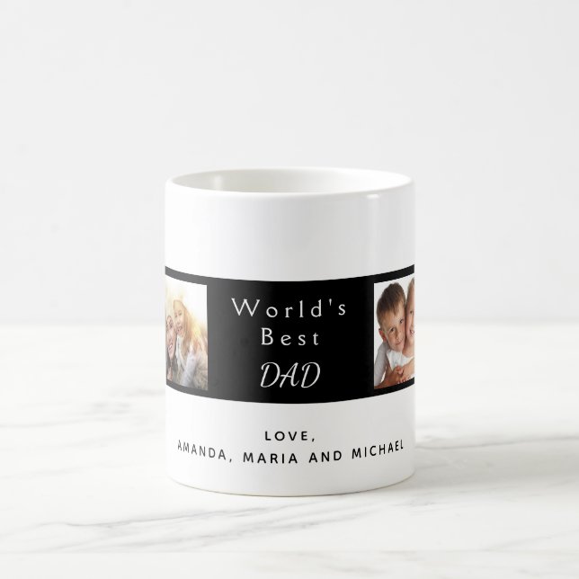 Caneca De Café Colagem de fotos em preto-branco do Padre Melhor p (Centro)