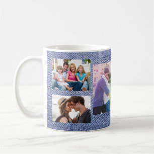 Caneca De Café Colagem de Fotos Faça o seu